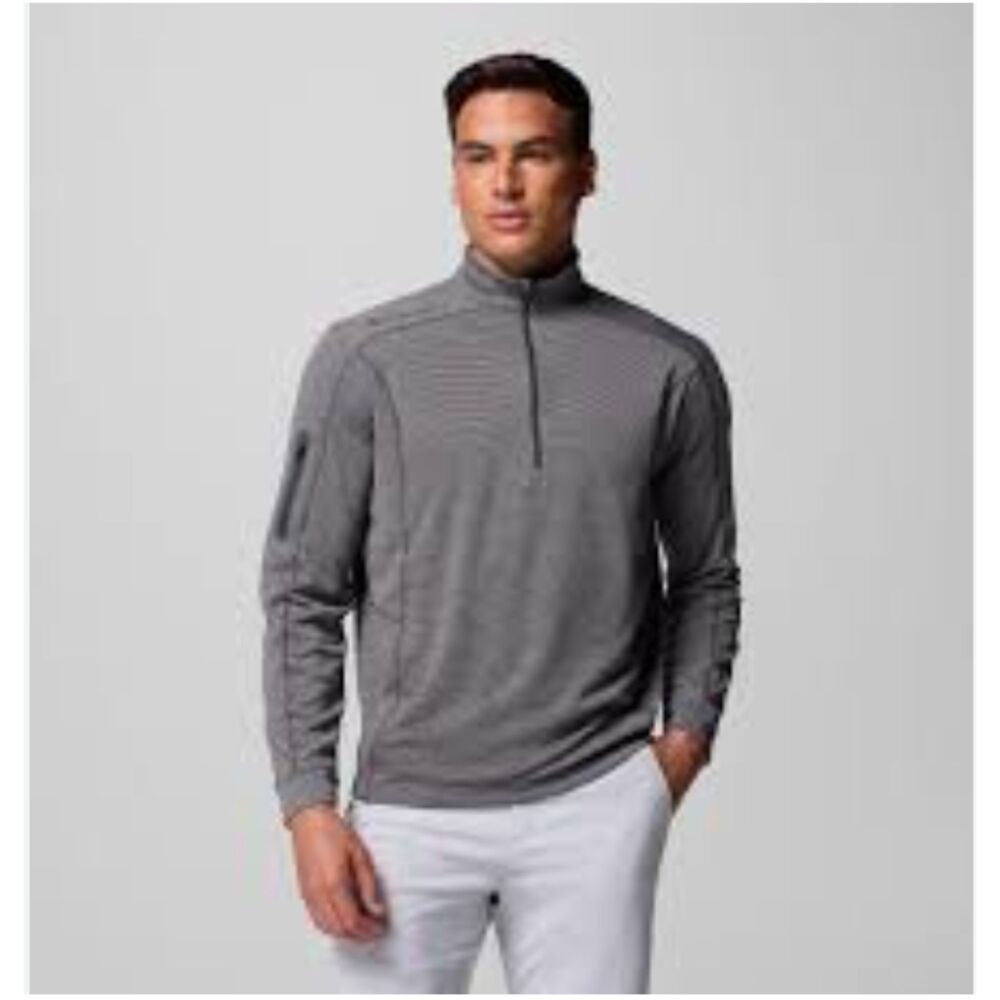 Columbia Men's Golf Quarter Zip Pullover Gray Size Medium